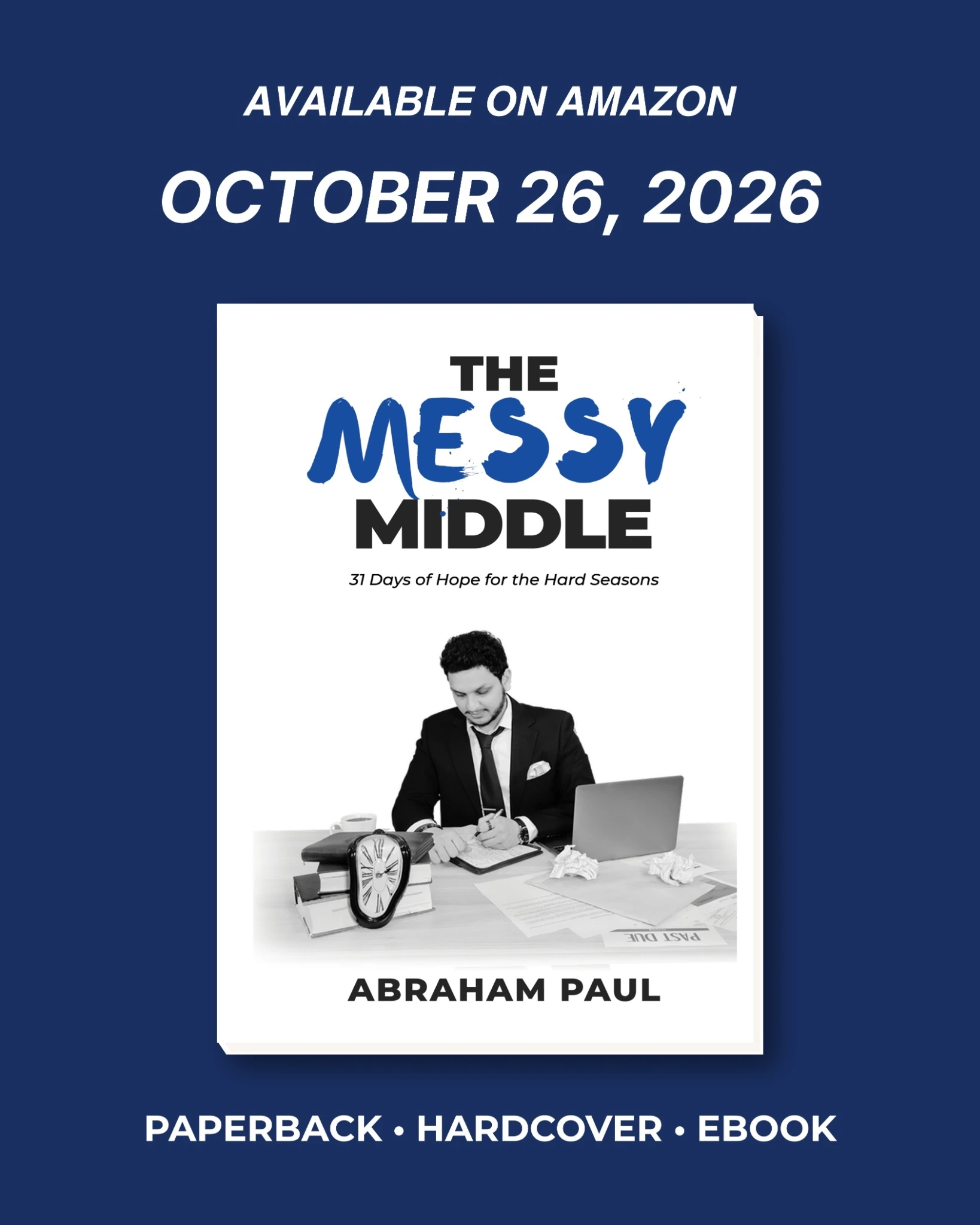 Release announcement: available on Amazon October 26, 2026, in paperback, hardcover, and eBook